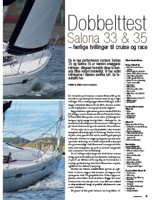 Dobbelttest Salona 33 og 35